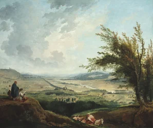 Un ampio paesaggio vicino a Parigi